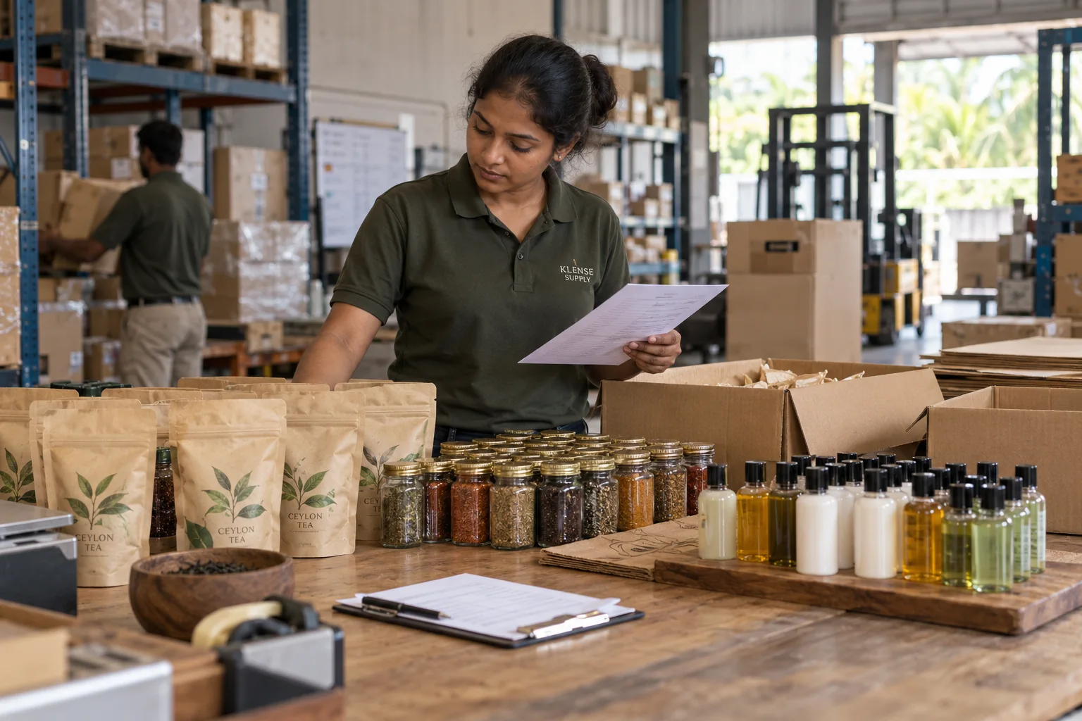 Tea, oils, jars and packaged products from several Klense categories reviewed together