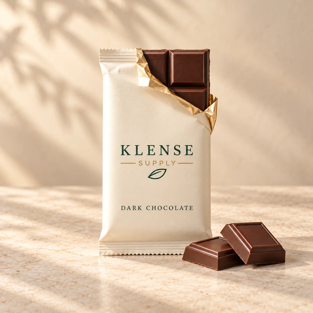 Dark Chocolate Gold Foil Wrapper