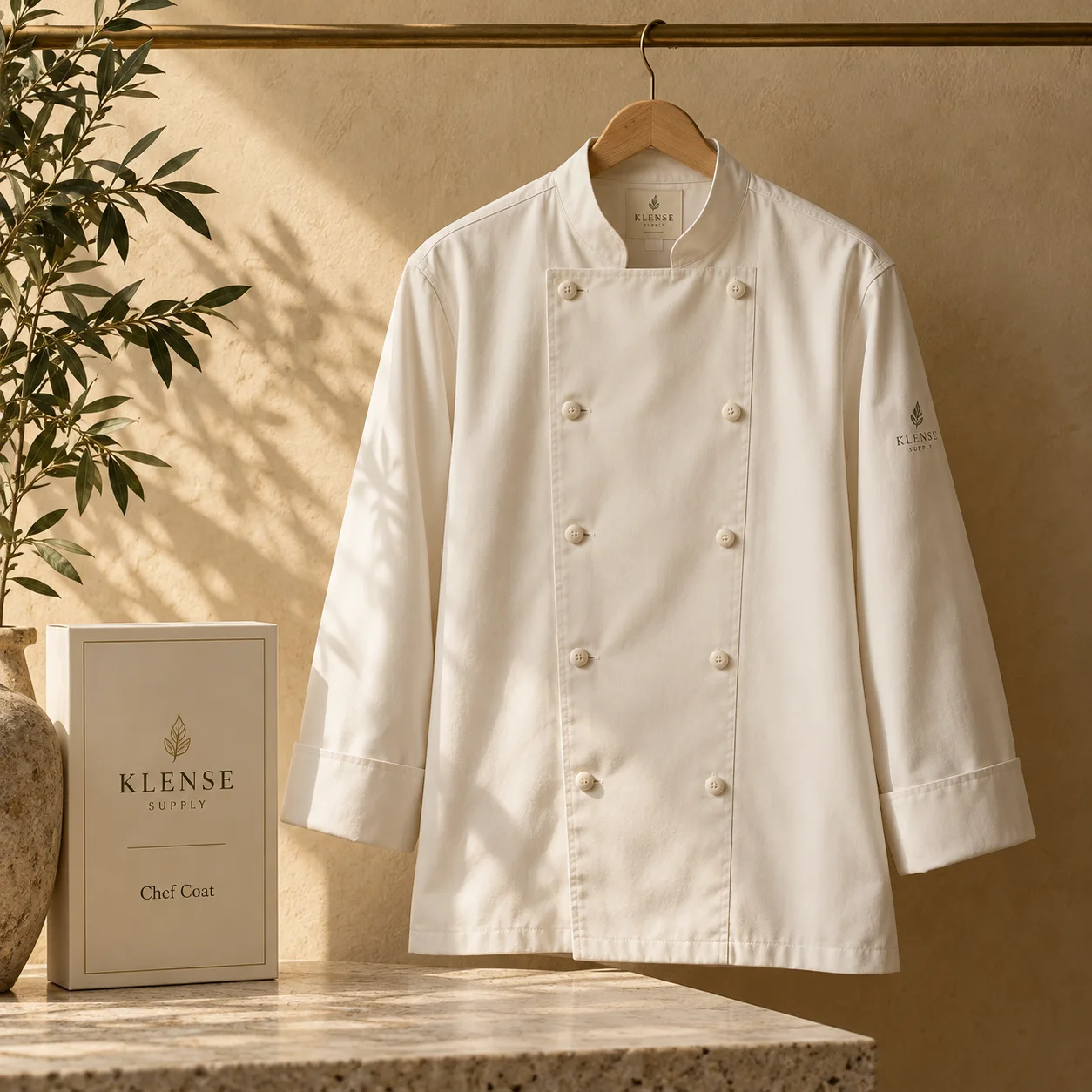Ivory Double-Breasted Chef Coat